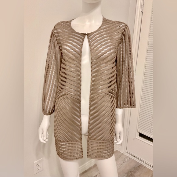 NWT Chico’s Travelers Novelty striped jacket size -3 - Picture 3 of 9